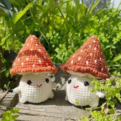Crochet Mushroom Amigurumi: A Sweet Two-Piece Garden Friend, crocheted