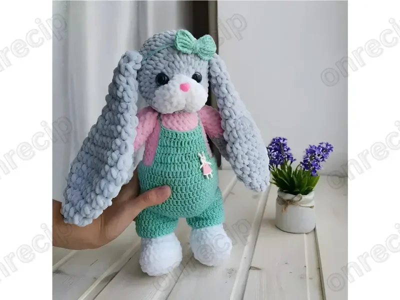 Crochet Bunny Amigurumi Pattern With Sweater Detail