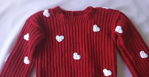 Crochet Heart Sweater Pattern: Cozy Statement Piece