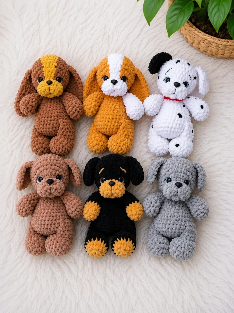 Crochet a plush puppy: an amigurumi dog pattern