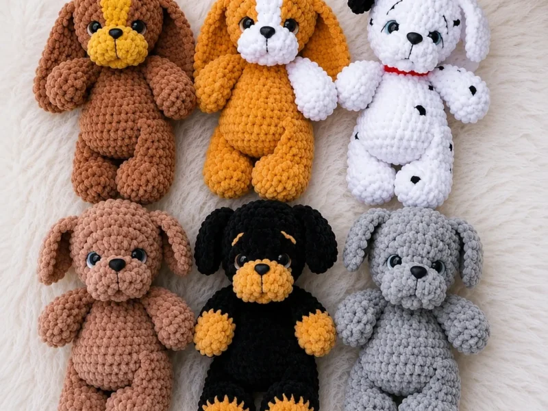 Crochet a plush puppy: an amigurumi dog pattern