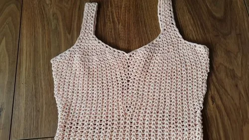 Pineapple stitch maxi dress crochet pattern