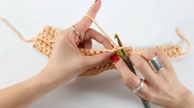 Pleated tote bag crochet pattern with backstitch shaping — photo 5