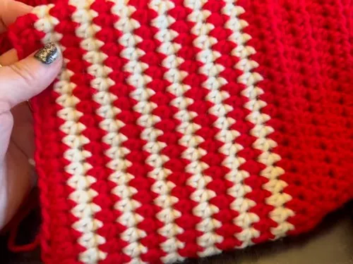 Striped half double crochet sweater for pets — photo 2